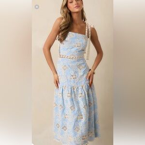 Just Me blue lace Dress dress size m